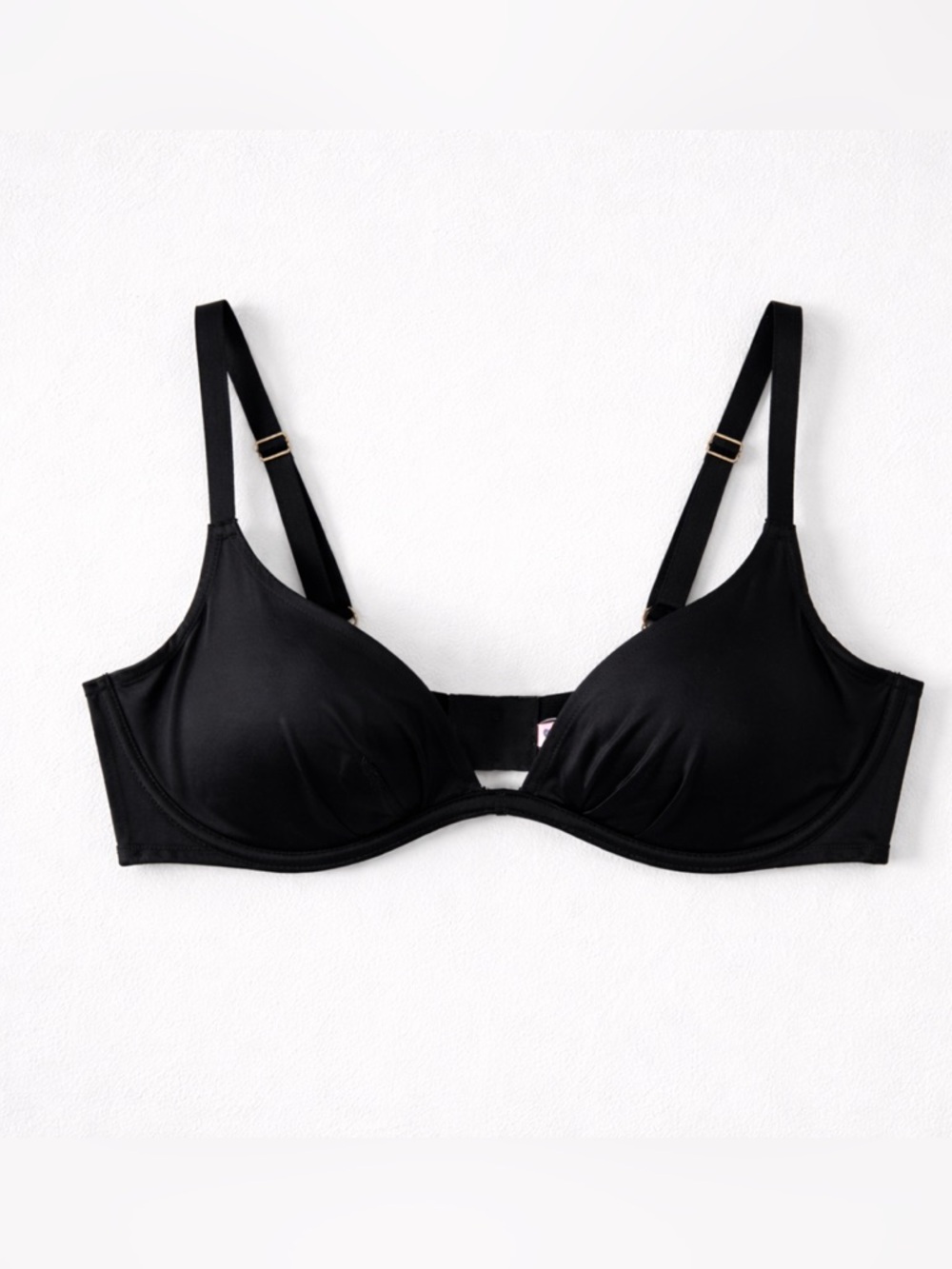 Victorias Secret Demi Half Cup Bra Size 36 DD Black Essential Capsule